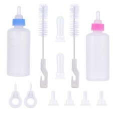 12 Pcs Pet Nursing Bottle Set Feeding Bottles Feeder for Newborn Pets