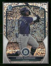 2023 Bowman Chrome #BCP-185 Edryn Rodriguez Seattle Mariners Speckle