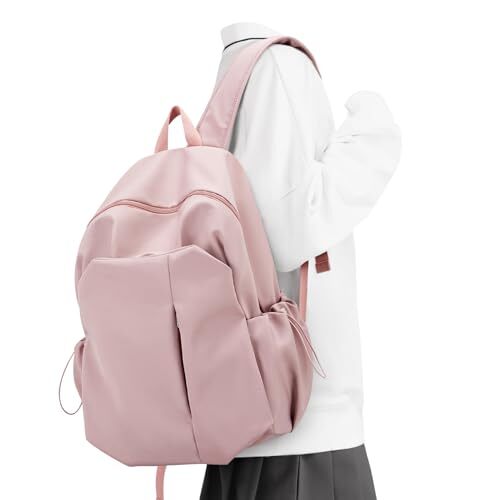 Weradar Waterproof Casual B5 Pink School Backpack for Simple Everyday Use