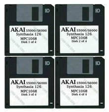 Akai S5000 / S6000 Set of Four Floppy Disks Synthasia 126 MPC1068