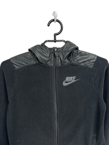Nike Boy's Long Sleeve Black Fleece Full Zip Up Hooded Jacket Size L - Picture 7 of 9