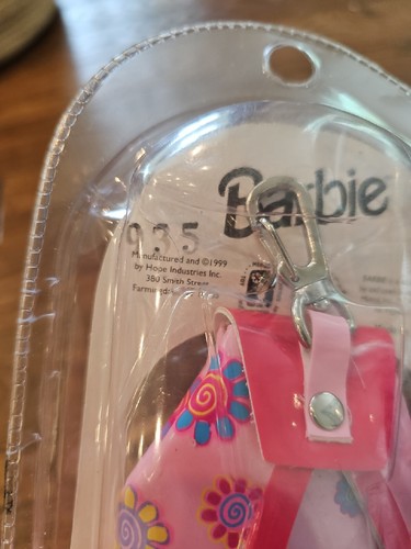 VTG Barbie Mini Pack Clip On Watch Pink 1999 New Sealed Hope 99906 Keychain - Picture 8 of 9
