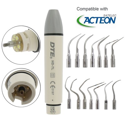Woodpecker Dental Piezo Scaler LED Handpiece HD-7L Satelec Acteon Tips H3 10Z 1S