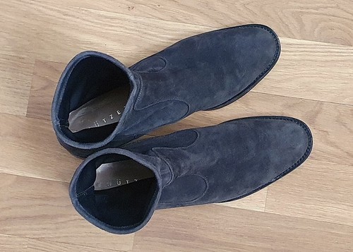 *Unützer* Luxus Stiefeletten Boots Stiefel Gr. 40 Stretch Wildleder grau - Bild 12 von 12