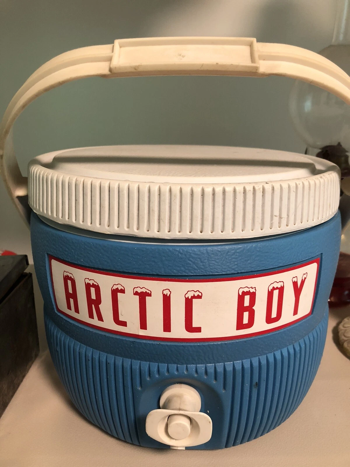 Arctic Boy Beverage Cooler Jug Insulated Dispenser Gallon Rare With Handle