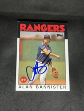 Alan Bannister 1986 Topps #784 Texas Rangers Auto Autographed Signed MLB Card