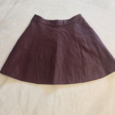 Abercrombie  Fitch Y2k Mini Skirt Women's Small Burgundy Faux Leather