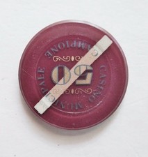 Rara Fiche Bordeaux-Oro Casino Campione d'Italia 50 Franchi anno 1978