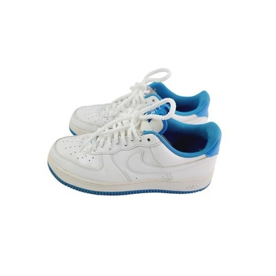 Nike Air Force 1 Leather Casual Sneakers Men's Size 8 White/Blue