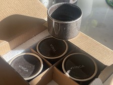 Nomimono Vinga Japanese Sake Cups, Tea Cups, Bowls, Stoneware Set of 4