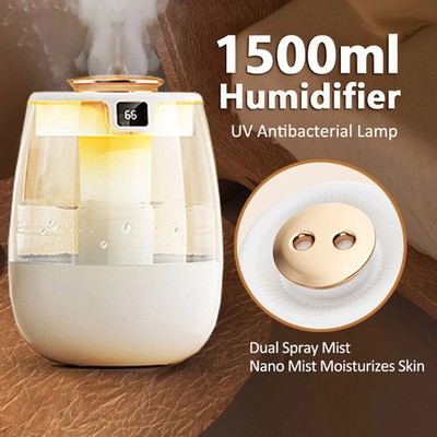 Large Ultrasonic Humidifiers For Bedroom Room Office Cool Mist Air Humidifier