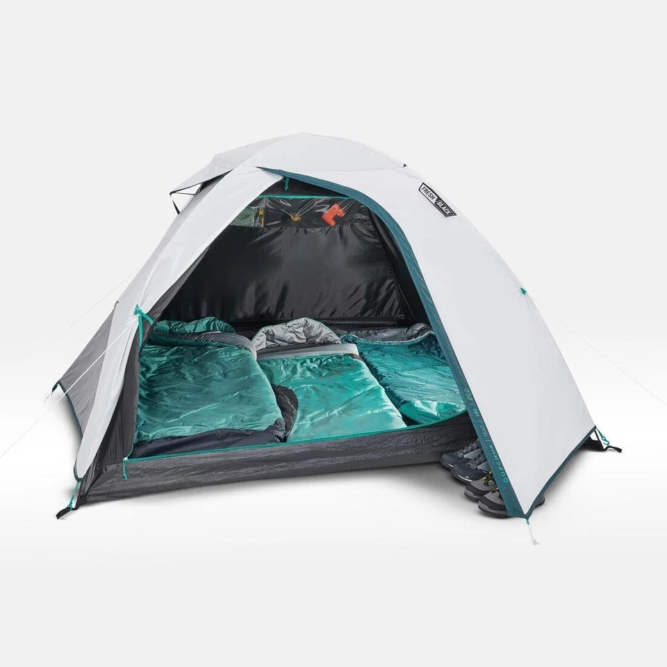 Decathlon Quechua MH 100 Camping Tent for 3 Person, Fresh/Black - image 2 of 4
