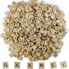 GXXMEI 1000PCS Wooden Letter Tiles, A-Z Capital Letters for Crafts, Spelling, Re
