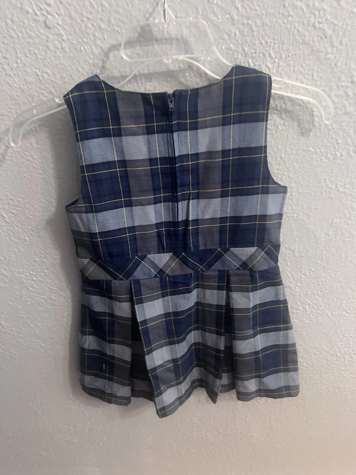 女孩 Lands End 蓝色校服套衫 尺寸 4 岁 — 第 3/4 张图片