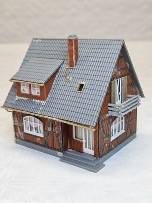 FALLER 131202 H0 KLINKERHAUS fertig gebaut SAMMLER VINTAGE MÄNGEL 
