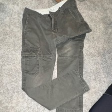 Abercrombie Kids Boys Olive Cargo Pants Cotton Twill Pockets Casual