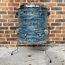 Ludwig No. 950 16x16 Floor Tom Blue Oyster Pearl 1970s