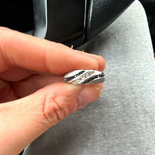 White gold and diamond ring.