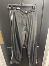 Adidas Black Ladies Three Stripe Track Athletic Pants - Size M