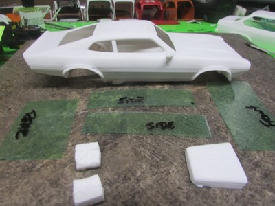 1/24 3D PRINTED '71 MAVERICK SUPER STOCK SLOT CAR / MODEL BODY. FREE SHIPPING.
