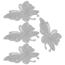  4 Pcs Adesivi Per Carrozzeria Auto Farfalle Decorazione Dell'auto Di Cristallo