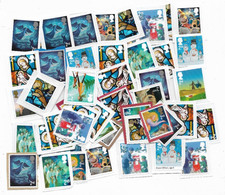 1933] 50 Unfranked GB non-barcoded 2nd class Christmas stamps on paper