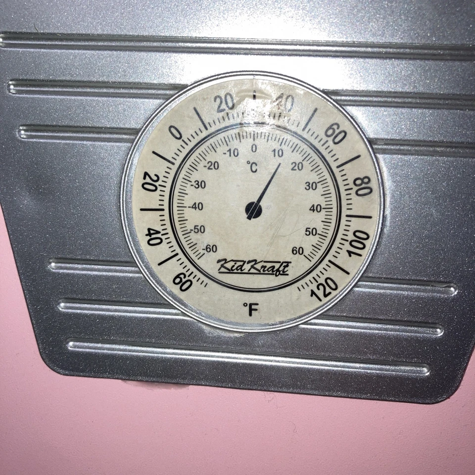 kidkraft-Vintage Play Kitchen - Pink w/ Stainless Steel Fixtures&Ice Maker |3998 - Image 2 of 4