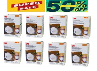 3M 8577 P95 Particulate Respirator Face Mask 10 Masks per Box (8-Boxes) 1 CASE