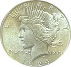 1924-P Peace Silver Dollar 90% Silver