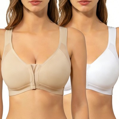 Women Post Surgical Breast Push Up Bra Posture Correct Back Compression Shaper