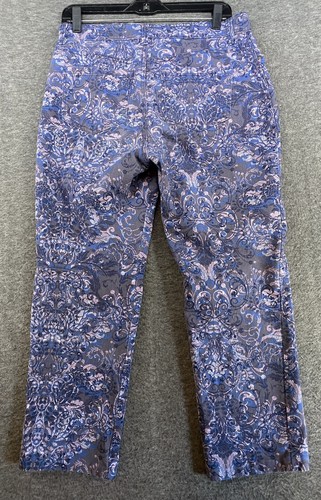Gloria Vanderbilt Amanda Jeans Purple Floral Paisley Jeans Women’s Size 8 Short - Picture 12 of 17