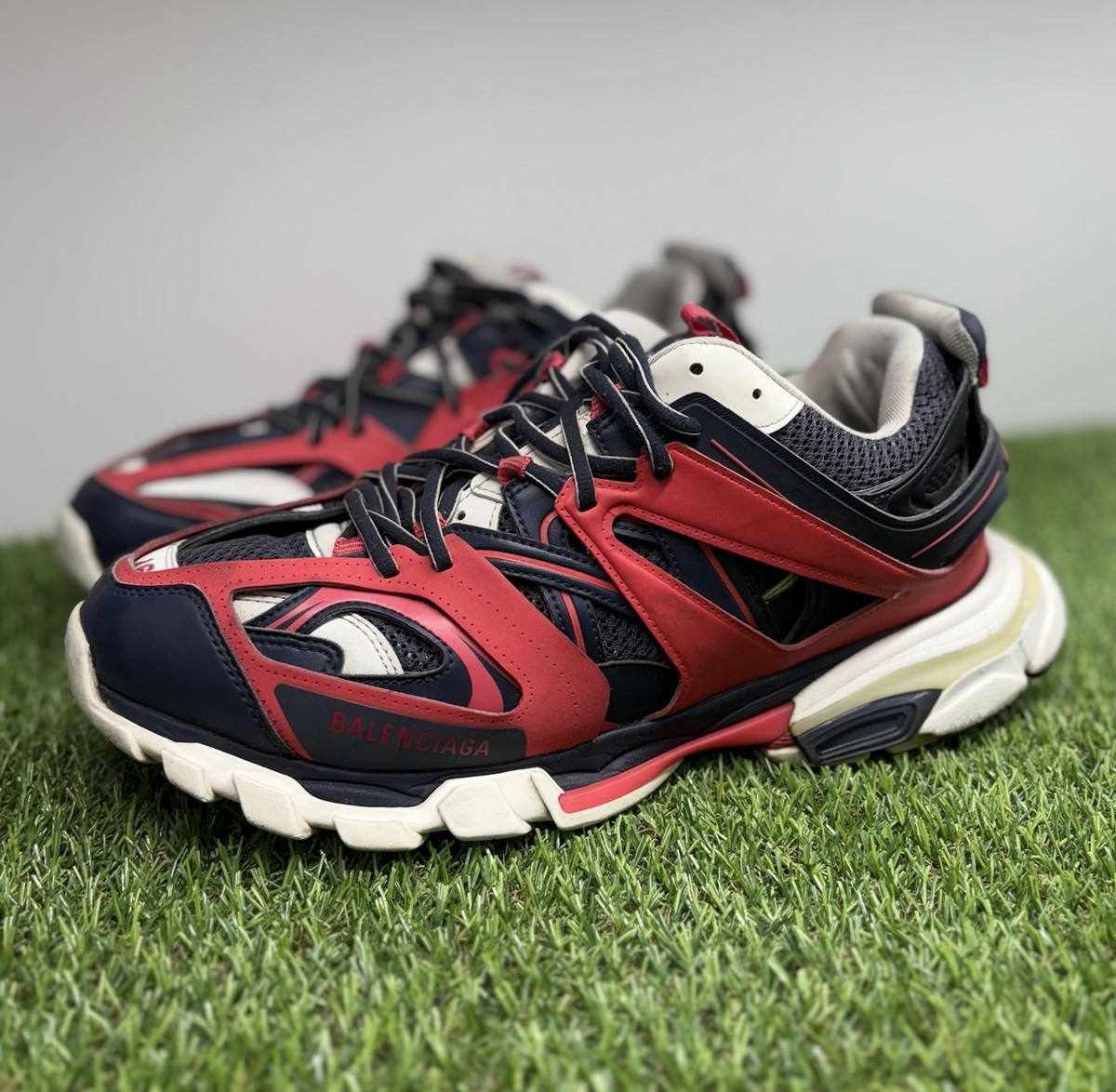 Size 46 (13 US) - Balenciaga Track LED ' Red Navy ' | CLEAN! | eBay