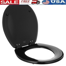 Durable Enameled Toilet Seat Easy Clean Hinge Fastening System Resists Chip New