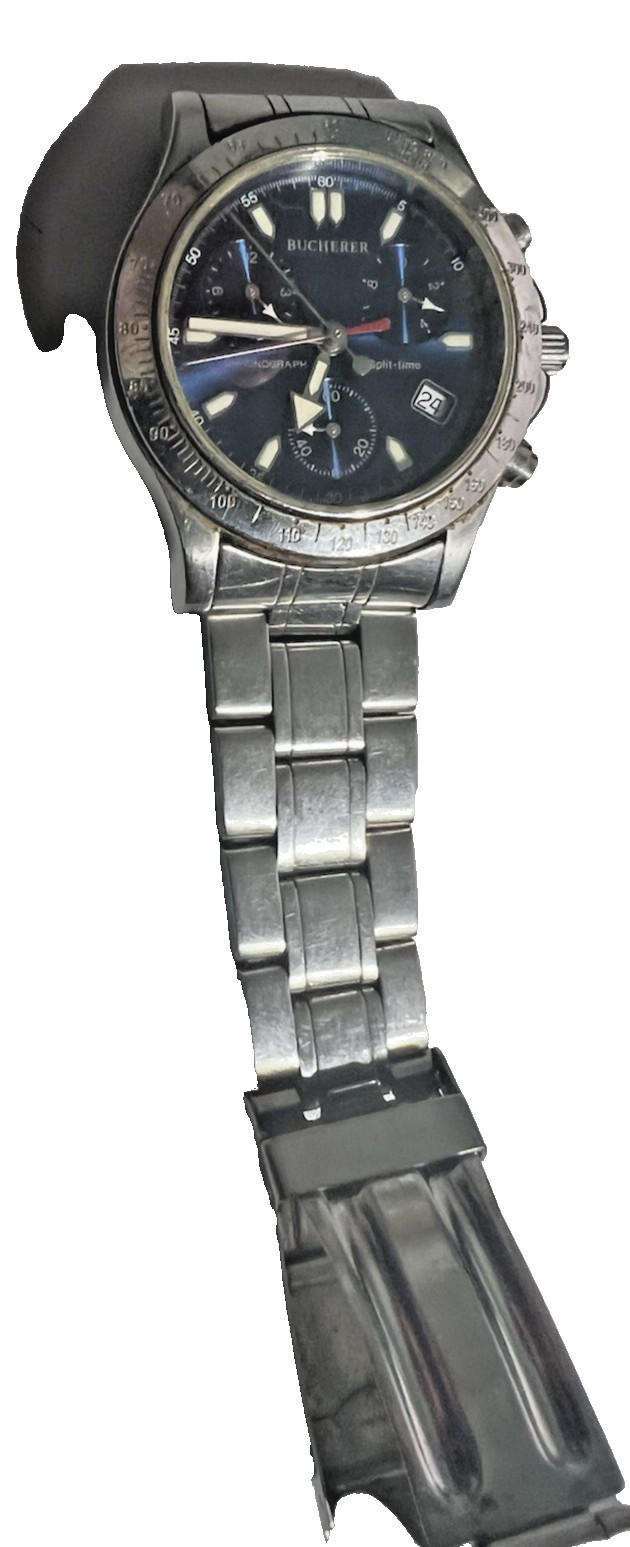 Bucherer Split Time Chronograph Stainless Steel B… - image 2