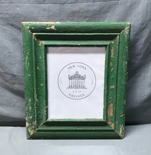 Antique VTG Reclaimed 8X10 Shabby Green Wood Picture Frame Recycled Old 1634-25B