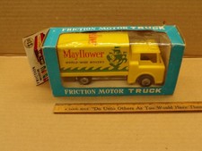 VINTAGE ICHIMURA MAYFLOWER WORLD WIDE MOVER TIN LITHO FRICTION TRUCK 6.5"  NOS