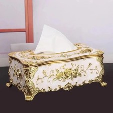 Luxury Tissue Box European Style  Napkin Holder Napkin Case Rose Patterned Paper