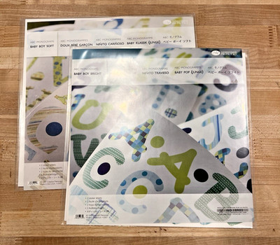Creative Memories ABC Baby Boy Bright & Soft Monogram Stickers Alphabet NIP