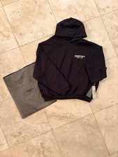 Fear of God Essentials Fleece Hoodie FW24 Black Size Medium