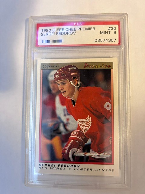 SERGEI FEDOROV 1990 O-Pee-Chee Premier RC PSA 9