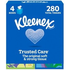 Kleenex Trusted Care Facial Tissues, 4 Cube 7...