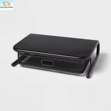 Mesh Monitor Stand with Drawer Black - Brightroom: Metal Monitor Riser