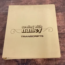 Sewing with Nancy TV Transcripts Lot of 20+ 1980s Vintage Patterns In Binder