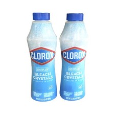 NEW 2 CLOROX BLEACH CRYSTALS ZERO SPLASH 24 oz. EACH