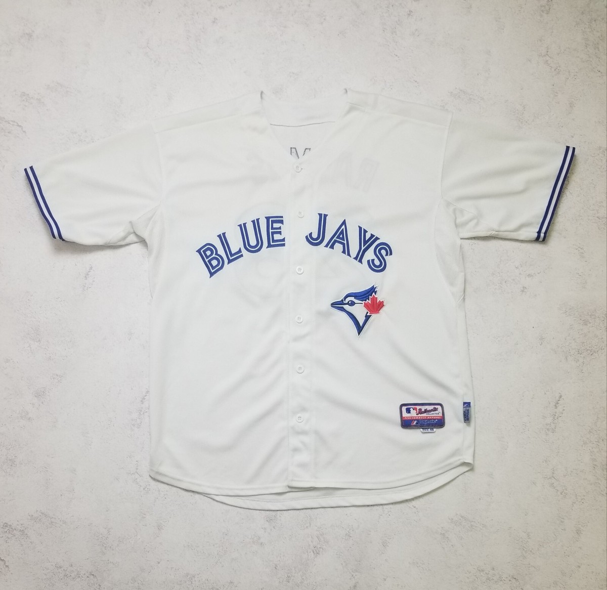 Vintage Majestic Cool Base Toronto Blue Jays #28 Rasmus Baseball
