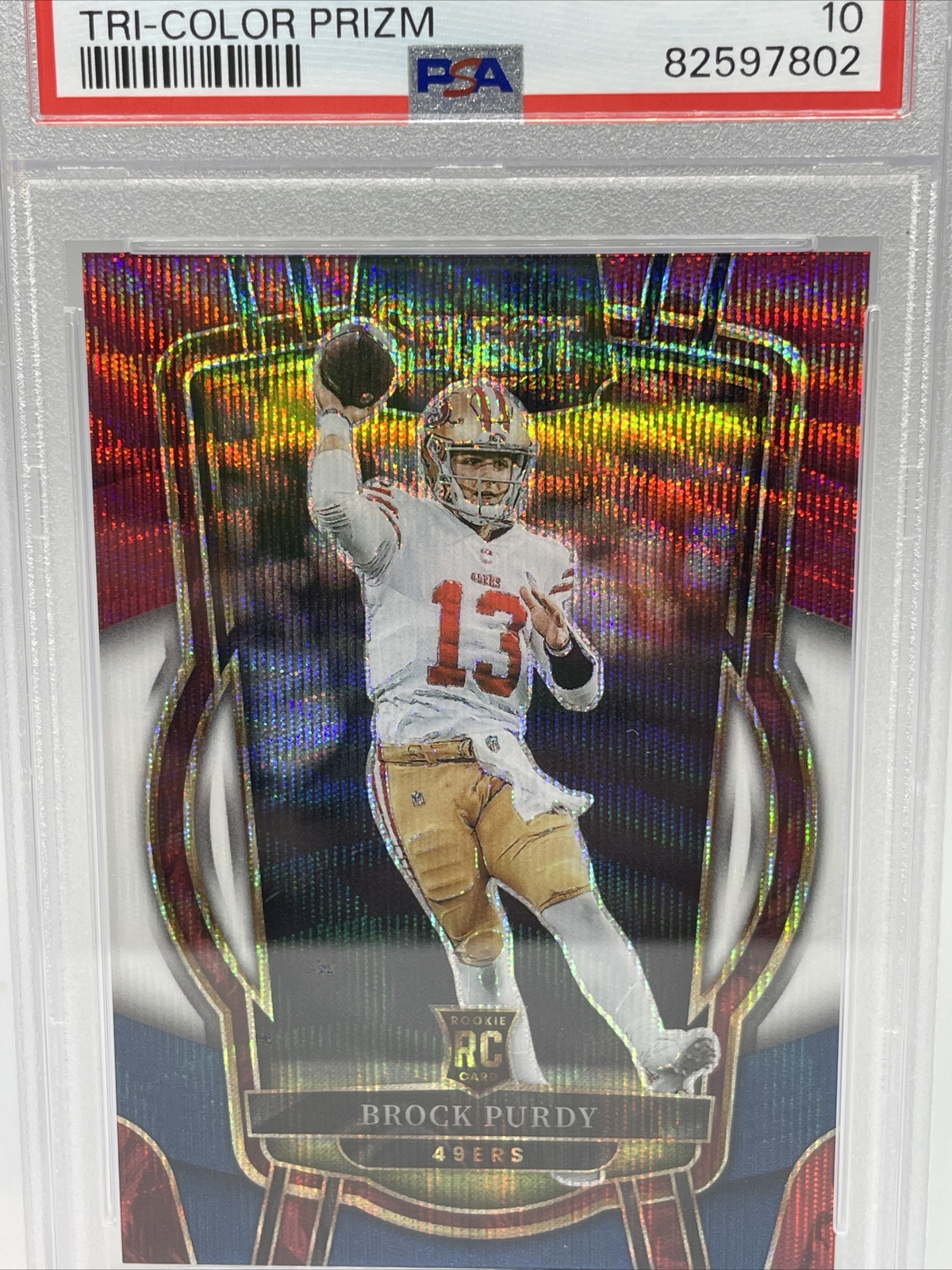 2022 Select BROCK PURDY RC Tri Color Prizm /149 PSA 10 #213 San Francisco