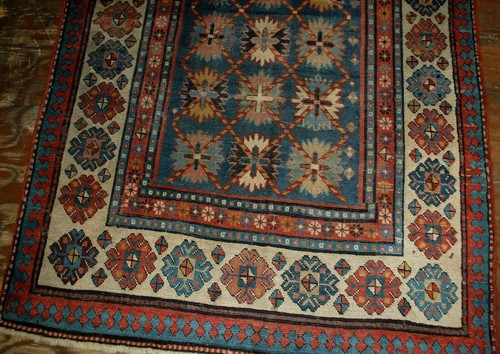 Handmade antique Caucasian Talish rug 4.3' x 8.9' ( 131cmx271cm ) 1880s - 1B514 - Picture 4 of 6