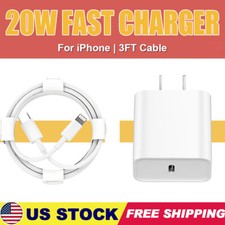20W Super Fast Charger Wall Adapter  USB-C Cable For iPhone 14 13 12 11