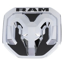 2019 RAM 1500 DT TAILGATE CHROME RAMS HEAD EMBLEM BADGE OEM NEW MOPAR 68276332AA