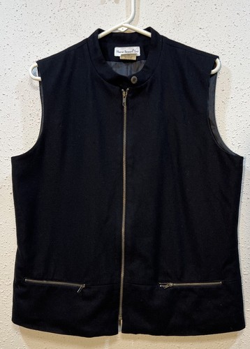 Harve Benard Sport Damen durchgehender Reißverschluss Tasche schwarz Wolle Weste Gr. 12 - Bild 1 von 7